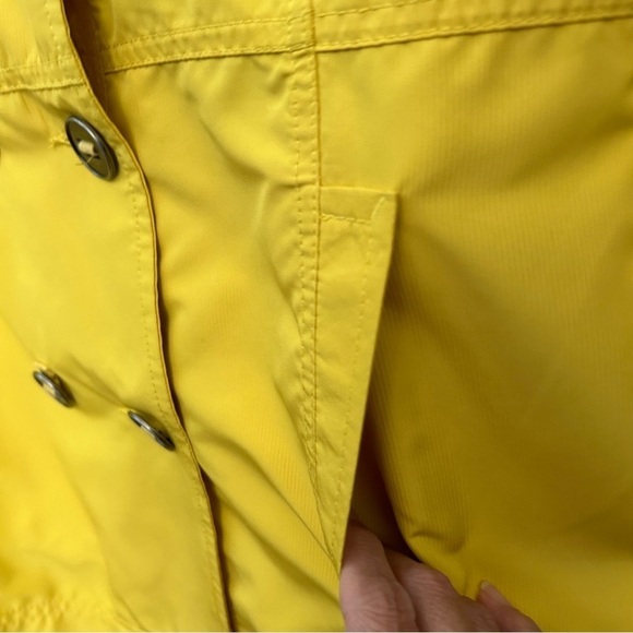 Hurley Bright Yellow Windbreaker Jacket, Double Breasted, Size Small - Picture 7 of 14